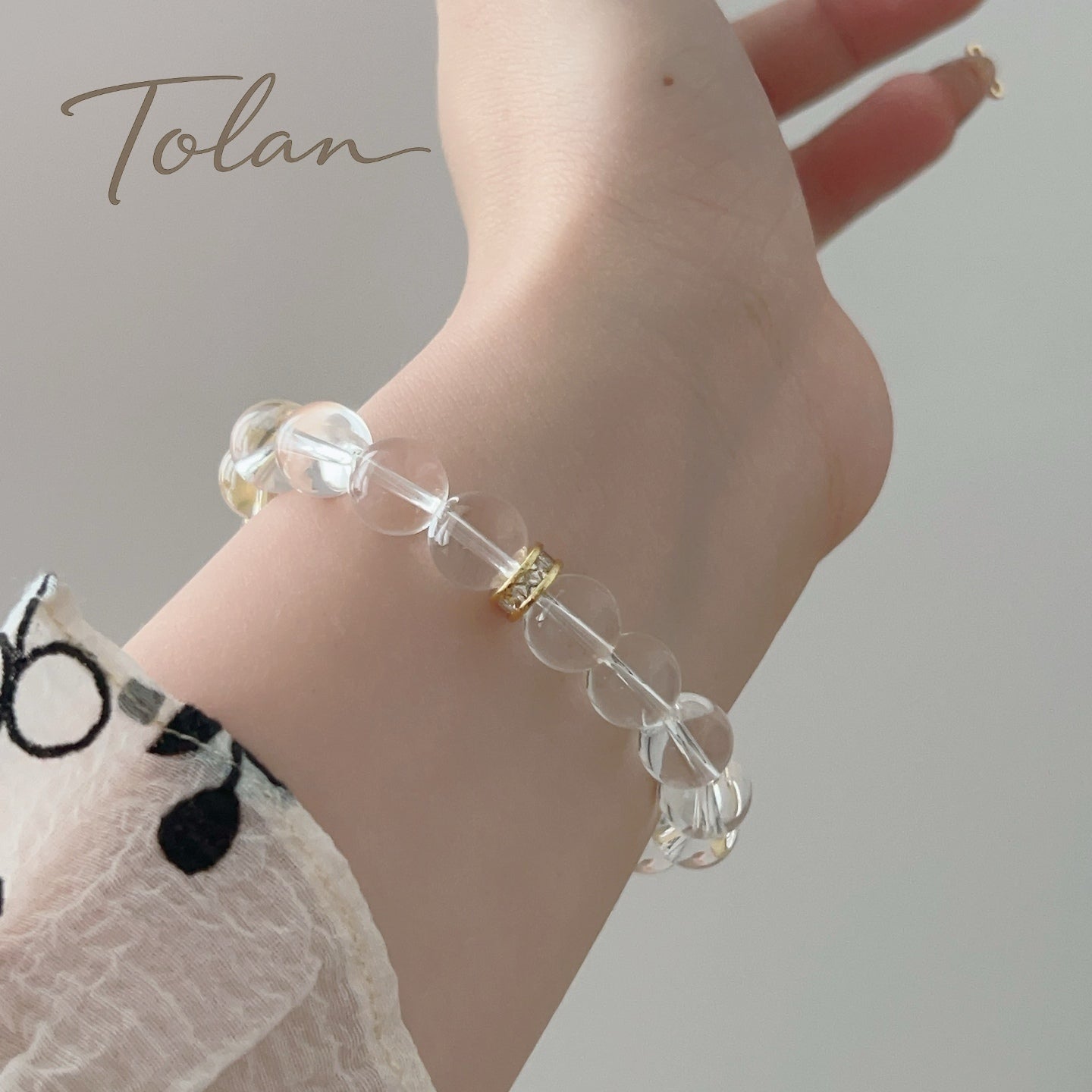 Tolan Clear Quartz Harmony Bracelet 10mm