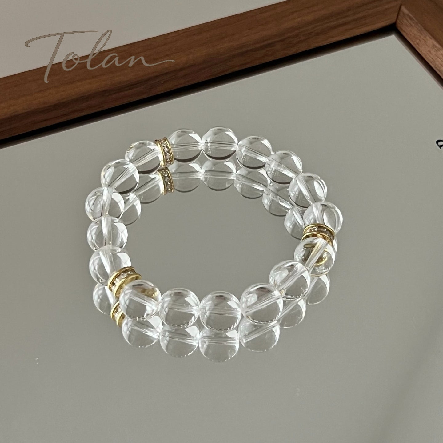 Tolan Clear Quartz Harmony Bracelet 10mm