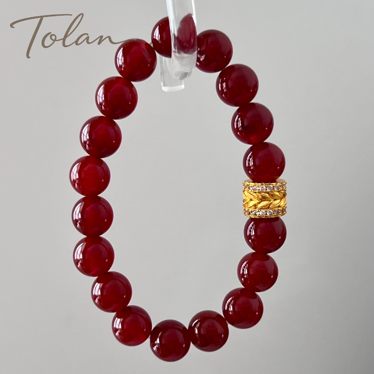 Tolan Red Agate Bracelet 10mm