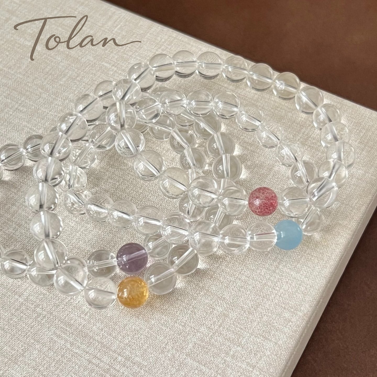 Tolan Clear Quartz Bracelet Collection 8mm