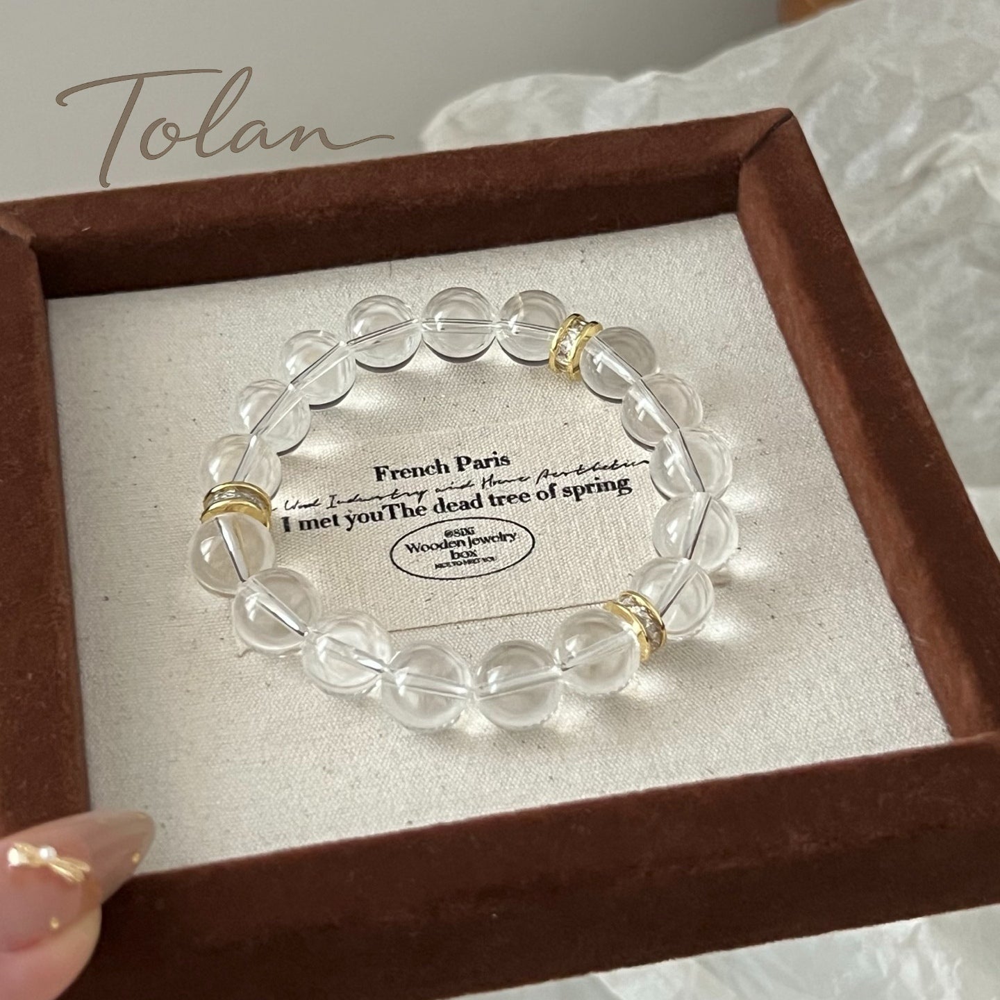 Tolan Clear Quartz Harmony Bracelet 10mm