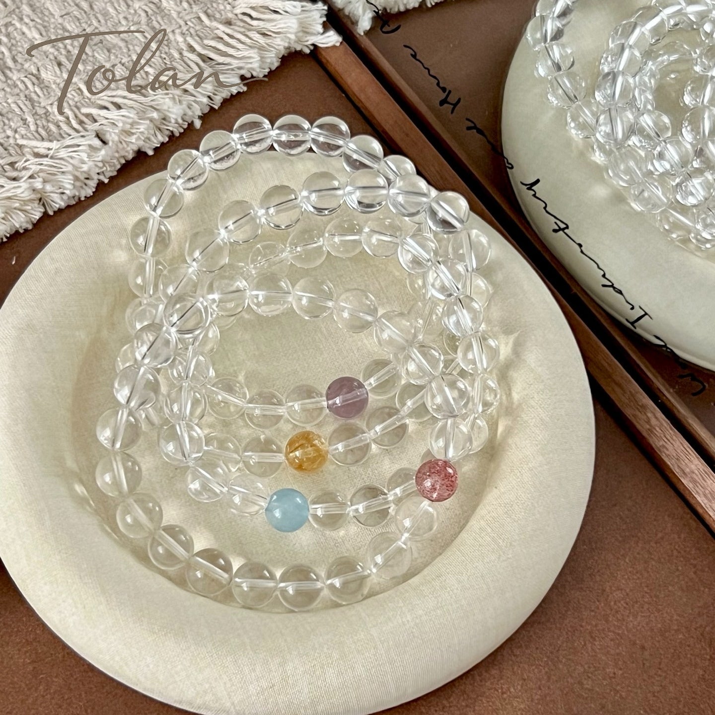 Tolan Clear Quartz Bracelet Collection 8mm