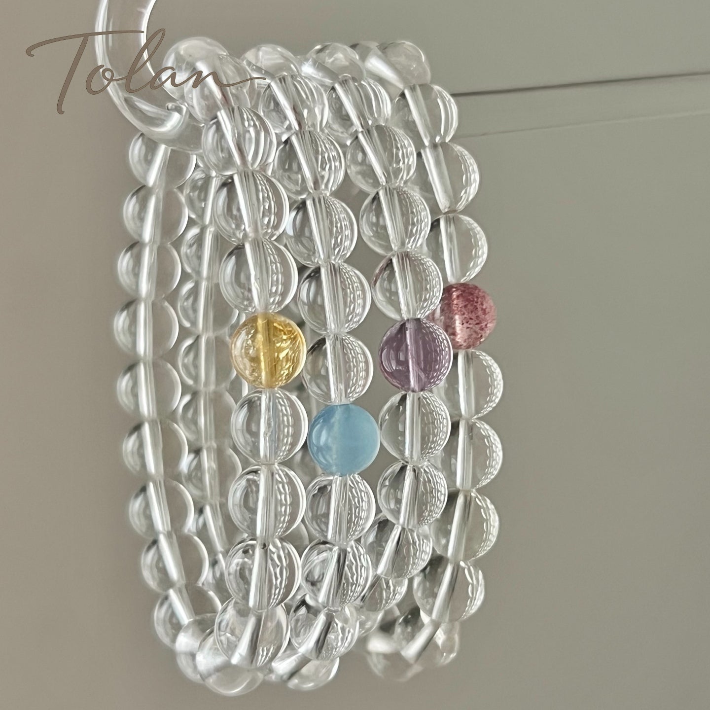 Tolan Clear Quartz Bracelet Collection 8mm
