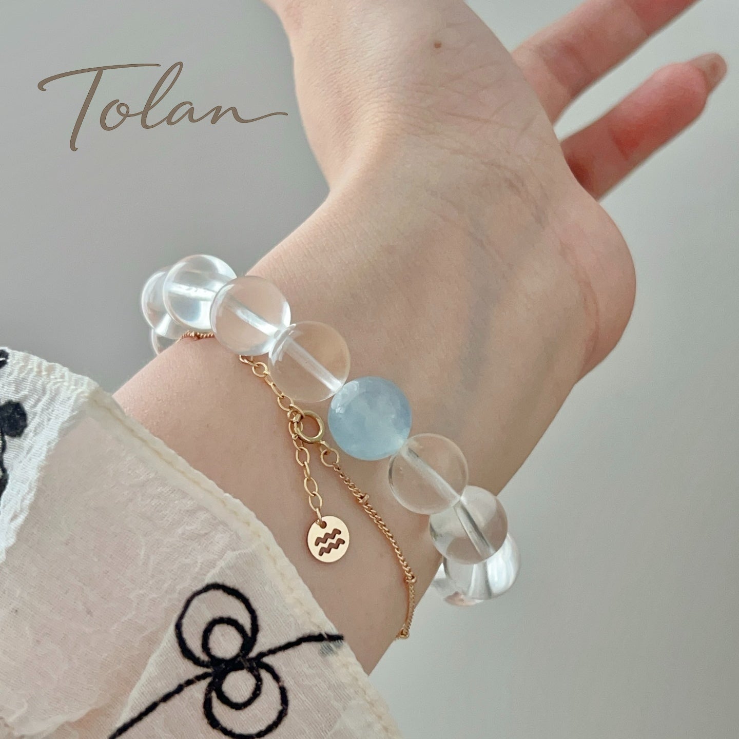 Tolan Serenity Quartz & Aquamarine Bracelet