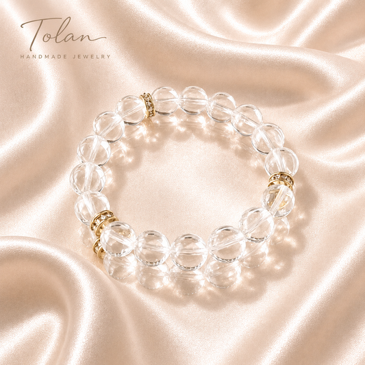 Tolan Clear Quartz Harmony Bracelet 10mm