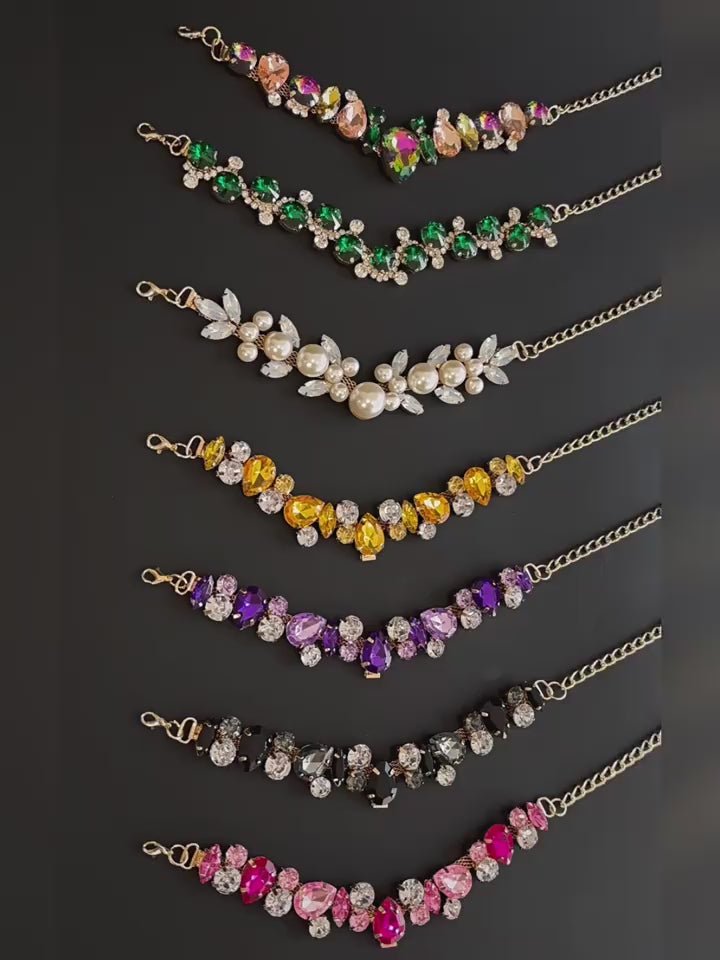 Luxury pearl emerald and multicolor statement pet necklace video